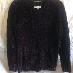Purple chenelle sweater